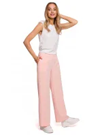 Kalhoty s nařasenými nohavicemi M570 - pudrové Kalhoty s nařasenými nohavicemi M570 - pudrové