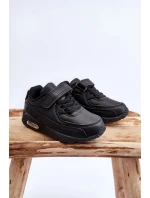 Dětské kožené sportovní boty na platformě černá Lori