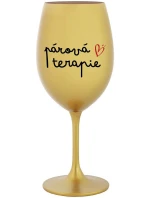 PÁROVÁ TERAPIE - zlatá sklenice na víno 350 ml