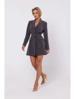 Šaty M749 tmavě šedé - MOE Šaty M749 tmavě šedé - MOE