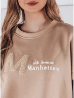 Dámská oversize mikina AVENUE béžová FashionStreet BY1354