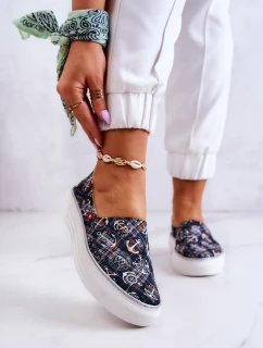 Dámské tenisky nazouvací Memory Foam Big Star JJ276012 Černá