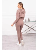 Dámská sada s širokými šňůrkami moka - Kesi Dámská sada s širokými šňůrkami moka - Kesi