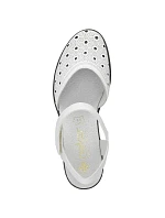 Kožené pohodlné sandály Rieker W RKR650 white Kožené pohodlné sandály Rieker W RKR650 white