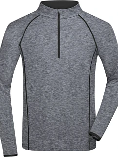Daiber JN 498 Pánské funkční tričko s dlouhým rukávem 02.0498 black melange/black