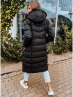 Dámská prošívaná zimní bunda s kapucí MENSI černá FashionStreet TY3093