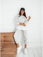 Dámské tepláky MOSS light grey FashionStreet UY1853 Dámské tepláky MOSS light grey FashionStreet UY1853