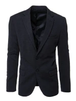 Pánské jednořadové sako v tmavě modré barvě FashionStreet MX0636