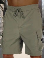 Pánské látkové bojové šortky zelené FashionStreet SX2504