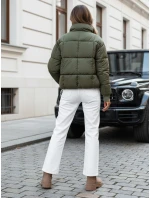 Dámská krátká zimní prošívaná bunda VIBEGIRL zelená FashionStreet TY4946