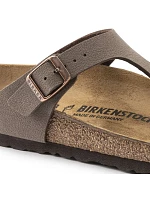 Pánské šedé žabky Birkenstock Gizeh Birko-Flor Nubuck Stone regular wide (43391) dámské Pánské šedé žabky Birkenstock Gizeh Birko-Flor Nubuck Stone regular wide (43391) dámské
