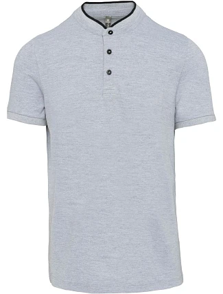 Kariban K 223 Pánské polo s mao límcem 20.K223 oxford grey/black Kariban K 223 Pánské polo s mao límcem 20.K223 oxford grey/black