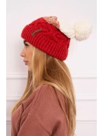 Fleecová čepice Alice K248 malpberry+ecru Fleecová čepice Alice K248 malpberry+ecru