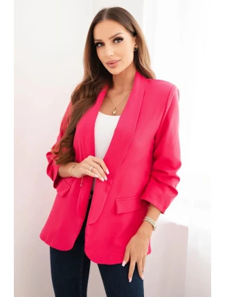 Dámská sako bez zapínání s podšívkou S/M růžová