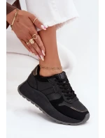 Zateplené dámské sneakers na platformě Big Star SS274007 HI-POLY SYSTEM černé