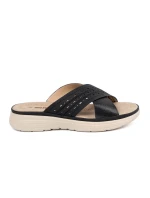 Trendy  nazouváky černé dámské platforma