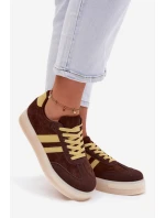 Dámské tenisky na platformě čokoládové Giselia