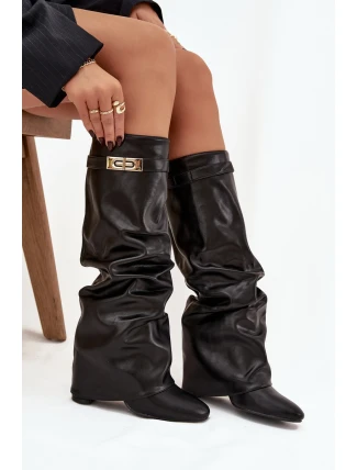 Dámské kotníkové boty Glorine na sloupkovém podpatku – černé