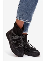 Dámské sněhule Isalisse se šněrováním – černé Dámské sněhule Isalisse se šněrováním – černé