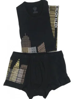 Pánský komplet M4106E-001 hnědá - Calvin Klein