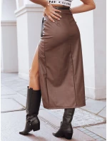 TOPAZ hnědá midi sukně FashionStreet CY0413