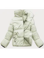 Dámská zimní bunda ve světle azurové barvě s límcem (23062-236)