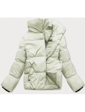 Dámská zimní bunda ve světle azurové barvě s límcem (23062-236)