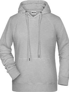 Daiber 8023 Dámská raglánová mikina s kapucí 02.8023 grey heather