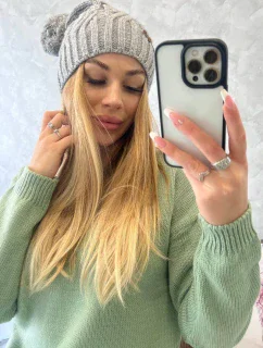 Fleecová čepice Paulina K227 šedá