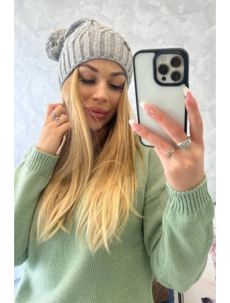 Fleecová čepice Paulina K227 šedá Fleecová čepice Paulina K227 šedá