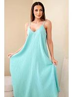 Šaty mušelínové na ramínka mintová Šaty mušelínové na ramínka mintová