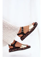 Kožené Elegantní Dámské Sandály S.Barski GR51-603 Zlaté