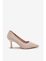 Materiálové lodičky Béžové Lelissey