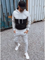 Pánská šedočerná tepláková souprava FashionStreet AX0777