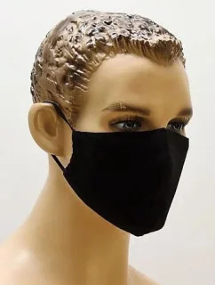 Bavlněná rouška jednovrstvá L-XL černá