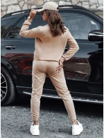 MILIAN dámská tmavě béžová tepláková souprava FashionStreet AY1107