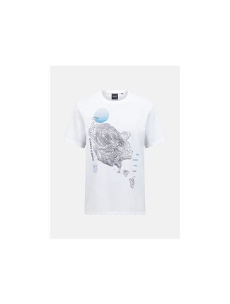 Tričko PEAK PERFORMANCE Explore Graphic Tee Men, bílé, pánské Tričko PEAK PERFORMANCE Explore Graphic Tee Men, bílé, pánské