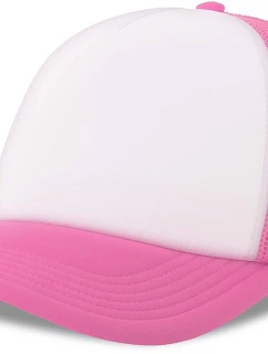 Atlantis Headwear Rapper-S 5 panelová Trucker kšiltovka 33.0262 white/fuchsia fluo