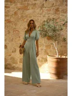 M852 Kombinéza s puff rukávy - mátová