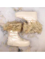 Dámské sněhule INT1924B sněhule na platformě z umělé kožešiny MM274380 Světle béžová - Big Star Dámské sněhule INT1924B sněhule na platformě z umělé kožešiny MM274380 Světle béžová - Big Star