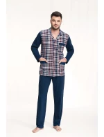 Pyžamo Luna 797 dlouhé/r 4XL pánské rozepínací