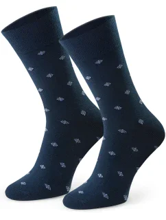 Steven 056 vzorovaný oblek barva:navy blue-snowflake