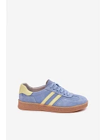 Kožené semišové dámské tenisky LR61-7089 Modré