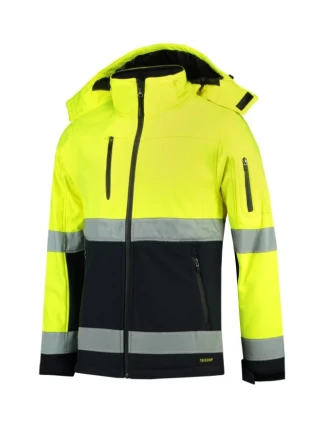 Bi-color EN ISO 20471 Softshell softshellová bunda unisex fluorescenční žlutá