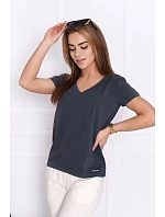 Dámské tričko Serek s krátkým rukávem hnědé - Off Pink