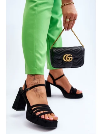 Sandály na podpatku model 179122 Step in style Sandály na podpatku model 179122 Step in style