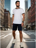 FashionStreet pánské tmavě modré teplákové šortky SX2479