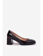 Kožené Lakované Čerpadla Na Podpatku Vinceza 91130 Černé Kožené Lakované Čerpadla Na Podpatku Vinceza 91130 Černé