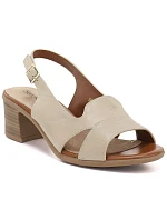 Dámské kožené sandály béžové Sergio Leone SK578-S