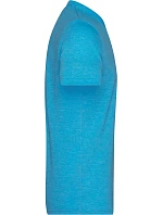 Daiber JN 974 Pánské melírované tričko s výstřihem do V 02.0974 turquoise melange